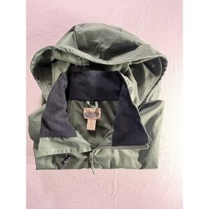 Guide's Choice Men SZ 2XL Hooded Jacket Softshell Green Waterproof Zip Front